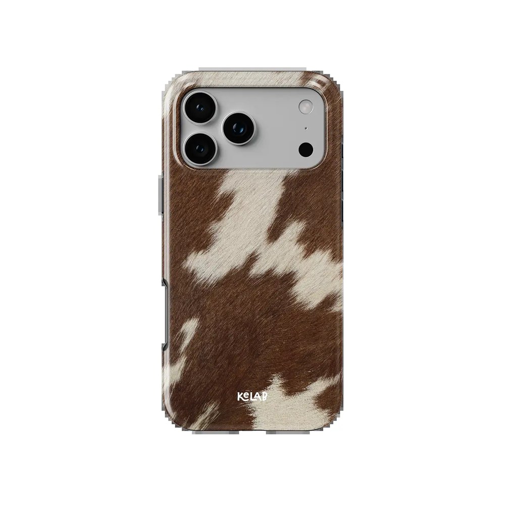 Rodeo Drive Brown & White Cow Print iPhone Case